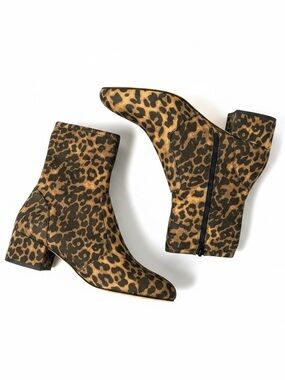 NIB Silent D Cheetah Print Ankle Boots Women’s EU 39 US 8 Block Heel